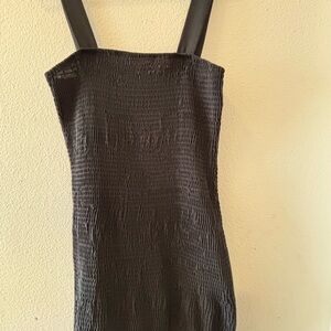 Elegant Black smock Sleeveless Dress